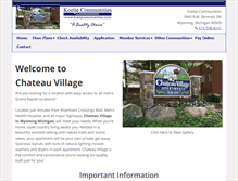 Tablet Screenshot of chateauvillageapartments.com